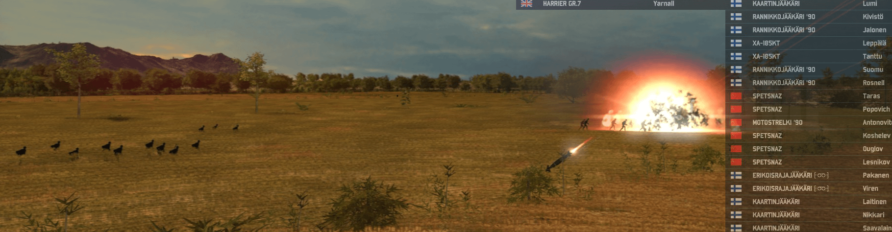 Figure 11. Attacking advancing infantry